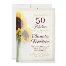 50e verjaardag Zonnebloem Uitnodiging