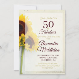 50e verjaardag Zonnebloem Uitnodiging