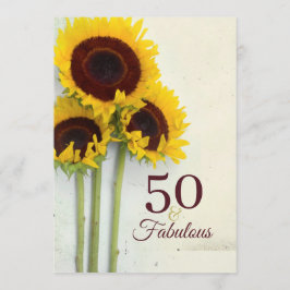 50e verjaardag Zonnebloem Uitnodiging