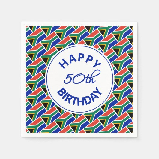 50e verjaardag - ZUID-AFRIKA - VLAG - Aangepast pa Servet (Voorkant)