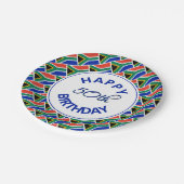 50e verjaardag ZUID-AFRIKA VLAG Custom Papieren Bordje (Gekanteld)