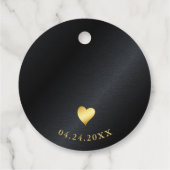 50e verjaardag, zwart en goud Dank u wel Bedankjes Labels (Achterkant)