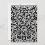 50e verjaardag zwart en wit botanische bloem kaart (Achterkant)
