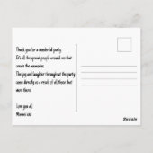 50e verjaardag zwart foto collage dank u briefkaart (Achterkant)