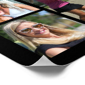 50e verjaardag zwart goud 16 foto's juichen voor j poster (Hoek)