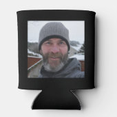 50e verjaardag zwart goud foto template blikjeskoeler (Achterkant)