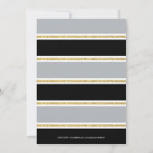 50e verjaardag Zwart Goud Grijs Glitter Confetti Kaart (Achterkant)