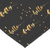 50e verjaardag zwart goud hallo 50 typografie korte tafelloper (Hoek)