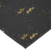 50e verjaardag zwart goud hallo 50 typografie tafelkleed (Gekanteld)