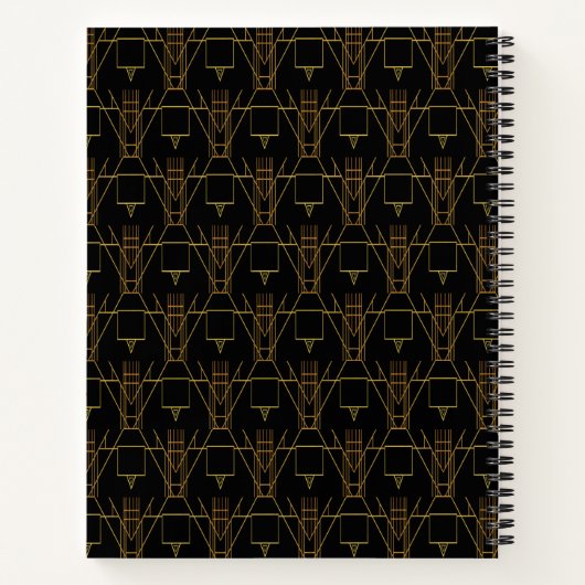 50e verjaardag zwart goud in de kunstdeco van 1920 notitieboek (Achterkant)