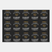 50e verjaardag zwart goud legendarische retro inpakpapier vel (Voorkant 2)