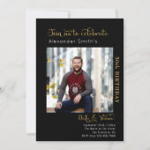 50e verjaardag zwart kaart (Voorkant)