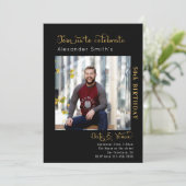 50e verjaardag zwart kaart (Staand voorkant)