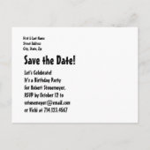 50e verjaardag zwart met rood Lijst Geometric Z503 Aankondigingskaart (Achterkant)