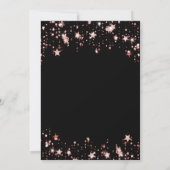 50e verjaardag zwart roos gouden sterren kaart (Achterkant)