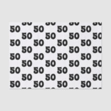 50e verjaardag zwart-wit patroon