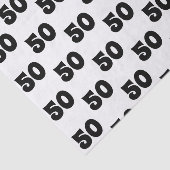 50e verjaardag zwart-wit patroon tissuepapier (Detail)