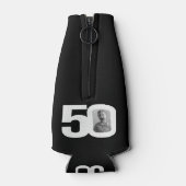 50e verjaardag zwart-wit twee foto's Cooler (Achterkant)