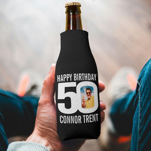 50e verjaardag zwart-wit twee foto's Cooler