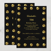 50e verjaardag zwarte feestdag, elke leeftijd kaart (Voorkant / Achterkant)