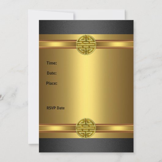 50e verjaardag Zwarte Gold-Mannen Kaart (Achterkant)