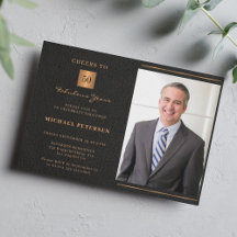 50e verjaardag zwarte gouden elegante foto op maat
