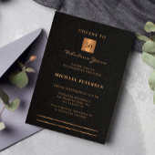 50e verjaardag zwarte gouden feestdag kaart