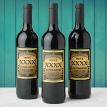 50e verjaardag zwarte gouden legant persoonlijk