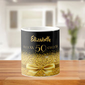 50e verjaardag zwarte gouden naam sclassic koffiemok
