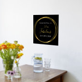 50e verjaardag zwarte goudfeest folie afdrukken (Laag (Keuken))