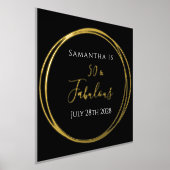 50e verjaardag zwarte goudfeest folie afdrukken (Laagn)