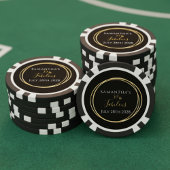 50e verjaardag zwarte goudfeest poker chips