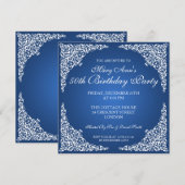 50e verjaardag  zwellingen sapphire Blue Kaart (Voorkant / Achterkant)