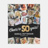 50e verjaardagscadeau multi foto fleece deken (Voorkant)