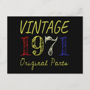 50e verjaardagscadeau vintage retro 1971 briefkaart