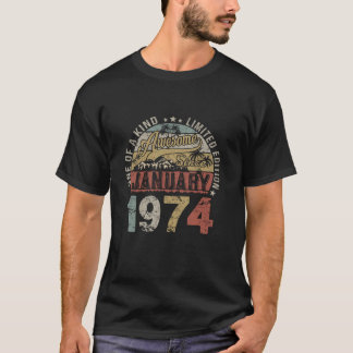 50e verjaardagscadeaus Geweldige sinds januari 197 T-shirt