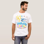 50e verjaardagscruise B-Day Party Mannen T-shirt (Voorkant volledig)