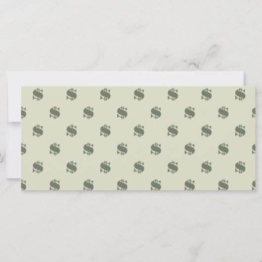 50e verjaardagsfeest 50 dollar Bill dank je kaart (Achterkant)