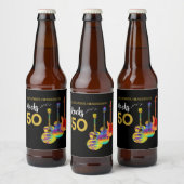 50e Verjaardagsfeest 50 Rotsen Persoonlijk Bier Etiket (Flessen)