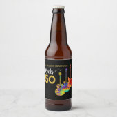 50e Verjaardagsfeest 50 Rotsen Persoonlijk Bier Etiket (Voorkant)