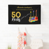 50e Verjaardagsfeest 50 Rotsen Persoonlijk Spandoek (Insitu)