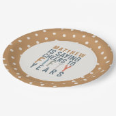 50e verjaardagsfeest accessoires decor papieren bordje (Gekanteld)