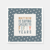 50e verjaardagsfeest accessoires decor servet (Voorkant)