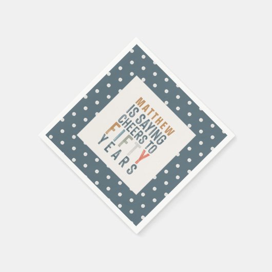 50e verjaardagsfeest accessoires decor servet (Hoek)