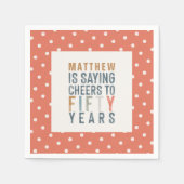 50e verjaardagsfeest accessoires decor servet (Voorkant)