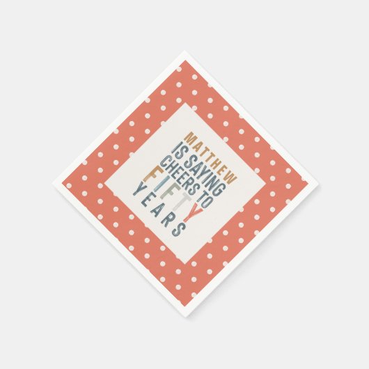 50e verjaardagsfeest accessoires decor servet (Hoek)