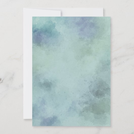 50e verjaardagsfeest Elegante Waterverf Rozen Kaart (Achterkant)