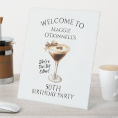 50e Verjaardagsfeest Espresso Martini Welkom Reclamebord Met Voetstuk (Insitu)