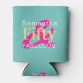 50e verjaardagsfeest Gepersonaliseerde Bold Bright Blikjeskoeler (Voorkant)