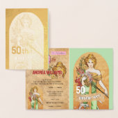  50e verjaardagsfeest, Gold Spring Goddess Folie Kaarten (Display)